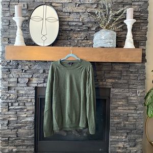 Forest green crewneck sweater. Perfect for layering.